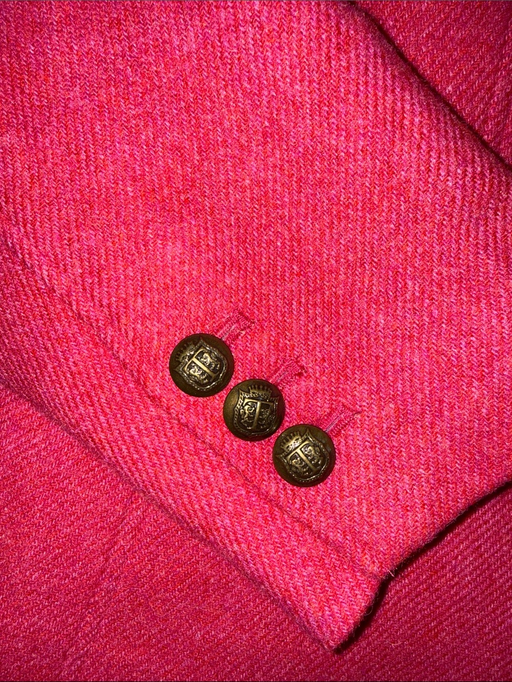 Talbots Bright Pink Wool-Blend Single-Breasted Blazer Aberdeen sz 10 - Picture 3 of 5